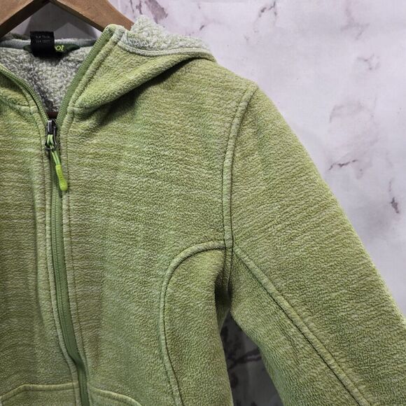 Marmot Jacket Womens Small Green Hooded Sherpa Teddy Fleece Full Zip Coat - Picture 9 of 10
